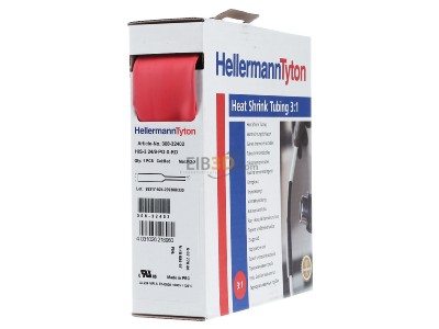 Front view Hellermann Tyton HIS-3-24/8-PEX-RD Thin-walled shrink tubing 24/8mm red 
