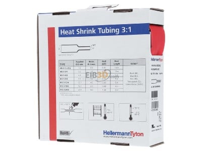 View on the left Hellermann Tyton HIS-3-24/8-PEX-RD Thin-walled shrink tubing 24/8mm red 
