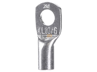 Front view Klauke 2R/6 o.S. Ring lug for copper conductor 
