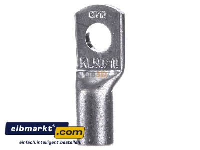 Front view Klauke 6R/10 o.S. Ring lug for copper conductor
