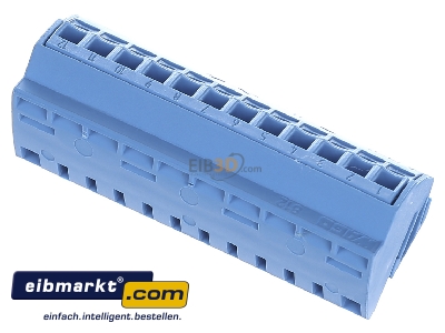 Ansicht oben hinten WAGO Kontakttechnik 812-104 Sammelschienenblock 4qmm blau 