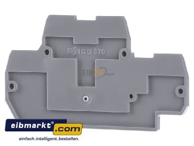 Frontansicht WAGO Kontakttechnik 870-518 Abschluss-/Zwischenplatte 0,08-2,4mmq grau 