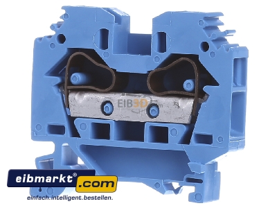 Frontansicht WAGO Kontakttechnik 284-104 Durchgangsklemme 0,2-10mmq blau 