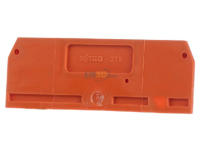 Frontansicht WAGO 279-346 Abschluplatte 2mm orange 