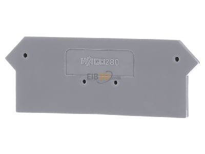 Front view WAGO 280-316 End/partition plate for terminal block 
