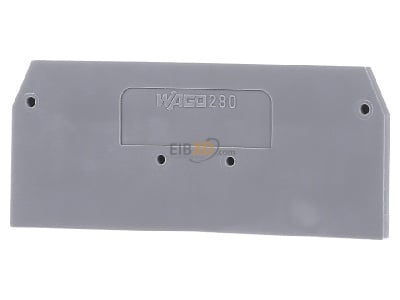 Frontansicht WAGO 280-324 Abschluplatte grau 