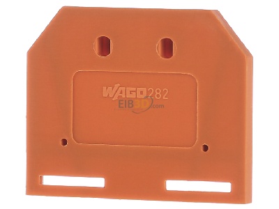 Frontansicht WAGO Kontakttechnik 282-302 Abschluplatte orange 