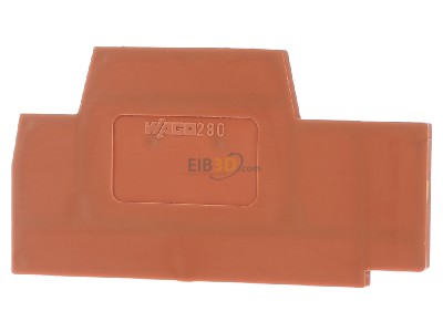 Frontansicht WAGO 280-343 Abschluplatte orange 
