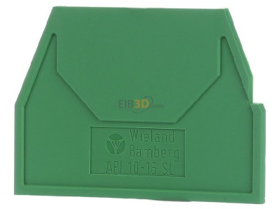 Front view Wieland API 10-16SL/V0 End/partition plate for terminal block 
