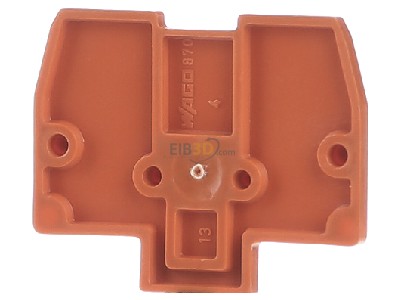 Frontansicht WAGO 870-924 Abschluplatte 2mm orange 