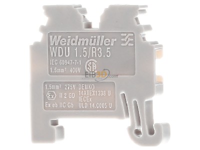 Ansicht hinten Weidmller WDU 1.5/R3.5 Durchgangsklemme 
