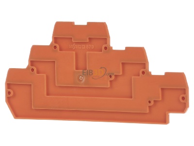 Frontansicht WAGO 870-569 Abschluplatte 2mm orange 