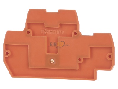 Frontansicht WAGO 870-519 Abschluss-/Zwischenplatte 2mm, orange 
