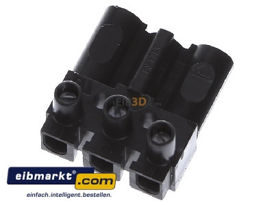 Top rear view Wieland ST18/3B1 SW Connector plug-in installation 3x2,5mm²
