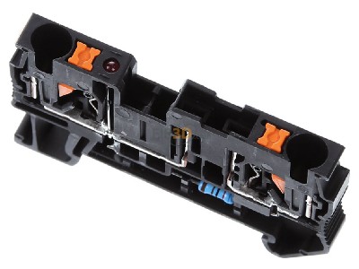 View up front Phoenix PT 4-FSI/F-LED 12 Blade fuse terminal block 10A 6,2mm 
