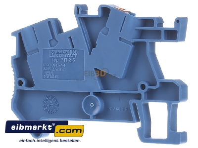 Back view Phoenix Contact PTI 2,5 BU Feed-through terminal block 5,2mm 24A - 
