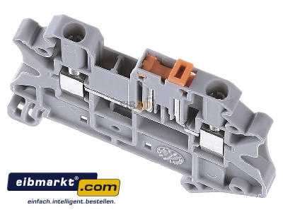 View up front Phoenix Contact UT 2,5-MT-P/P Disconnect terminal block 20A 1-p 5,2mm 
