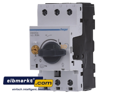 Front view Hager MM510N Motor protective circuit-breaker 10A
