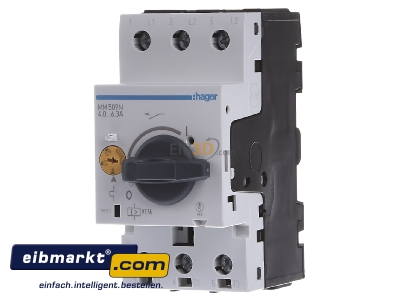 Front view Hager MM509N Motor protective circuit-breaker 6,3A
