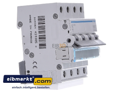 View on the left Hager MBN616 Miniature circuit breaker 4-p B16A
