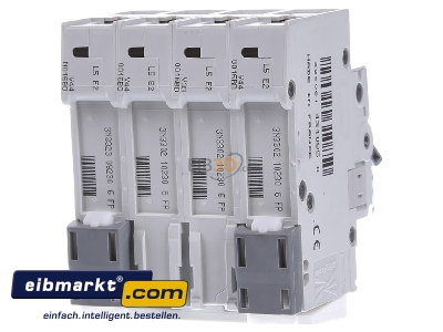 Back view Hager MBN616 Miniature circuit breaker 4-p B16A
