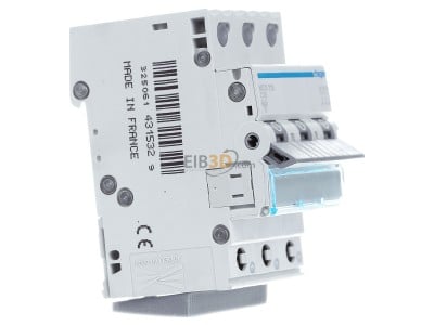 View on the left Hager MCS313 Miniature circuit breaker 3-p C13A 
