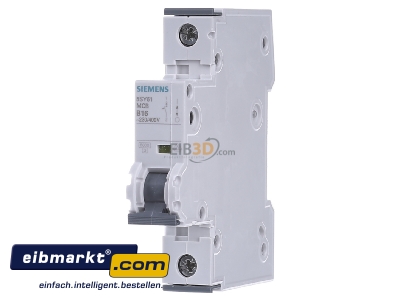 Front view Siemens Indus.Sector 5SY6116-6 Miniature circuit breaker 1-p B16A - 
