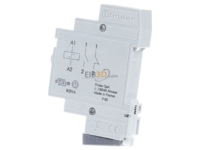 View on the right Finder 20.21.8.012.4000 Latching relay 12V AC 
