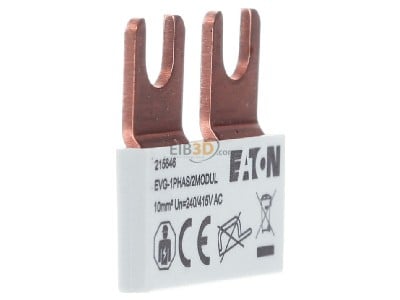 View on the left Eaton EVG-1PHAS/2MODUL Phase busbar 1-p 10mm 
