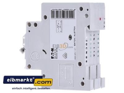 View on the right Eaton (Installation) PXL-C16/1N Miniature circuit breaker 1-p C16A 
