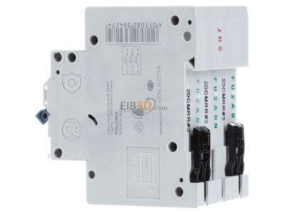 View on the right Eaton PXL-C20/3 Miniature circuit breaker 3-p C20A 
