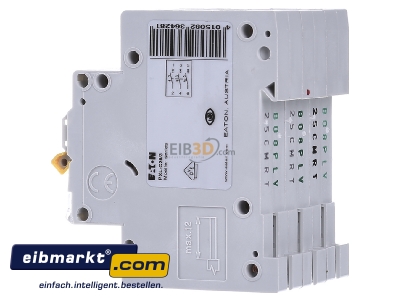 View on the right Eaton (Installation) PXL-C25/3 Miniature circuit breaker 3-p C25A - 
