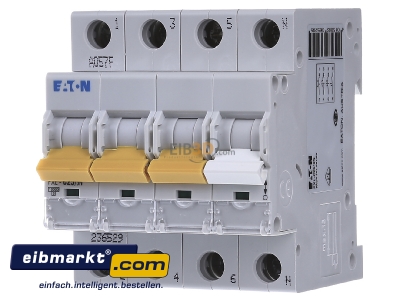 Front view Eaton (Installation) PXL-C25/3N Miniature circuit breaker 3-p C25A
