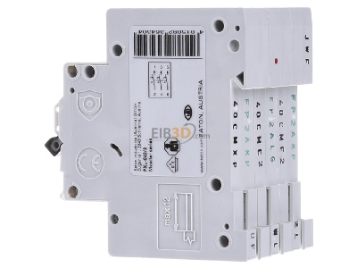 View on the right Eaton PXL-C40/3 Miniature circuit breaker 3-p C40A 
