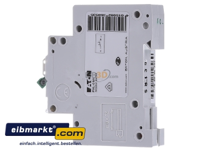 View on the right Eaton (Installation) PXL-C6/1 Miniature circuit breaker 1-p C6A

