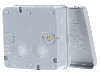 Ansicht hinten ABB AP9/G Kabelabzweigkasten IP 55 86mm gr 2,5qmm 400V 