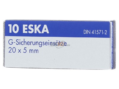 Front view Eska 521.019 Miniature fuse medium delay 1,6A 5x20 mm 
