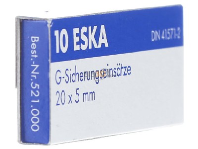 Ansicht links Eska 521.023 G-Sicherungseinsatz M 4A 5x20mm 