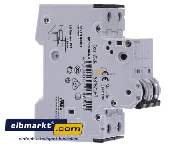 View on the left Siemens Indus.Sector 5SY6210-7 Miniature circuit breaker 2-p C10A 
