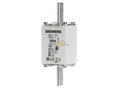 Front view Siemens 3NA3140 Low Voltage HRC fuse NH1 200A 
