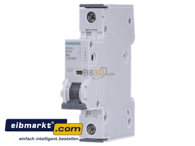 Front view Siemens Indus.Sector 5SY4104-8 Miniature circuit breaker 1-p D4A - 
