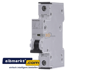 Front view Siemens Indus.Sector 5SY4116-8 Miniature circuit breaker 1-p D16A
