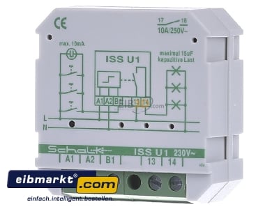 Frontansicht Schalk ISS U1 Impulsschalter 230VAC,1S,16A 