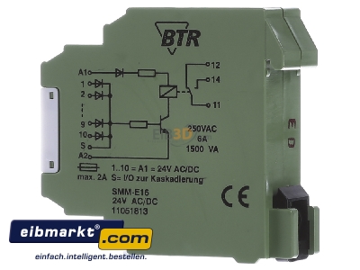 View on the right Metz Connect SMM-E16 24VAC/DC Fault alert relay
