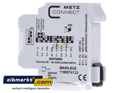 Ansicht rechts Metz Connect MARk-E08 U230AC/24UC Zeitrelais 15s-10h 