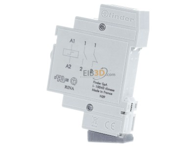View on the right Finder 20.21.9.012.4000 Latching relay 12V DC 
