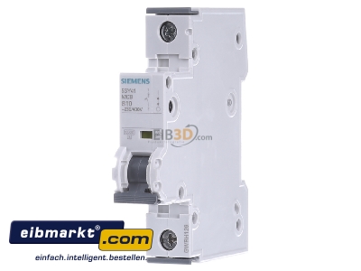 Front view Siemens Indus.Sector 5SY4110-6 Miniature circuit breaker 1-p B10A 
