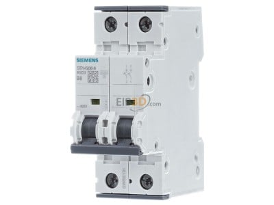 Frontansicht Siemens 5SY4206-6 LS-Schalter B6A,2pol,T=70,10kA 