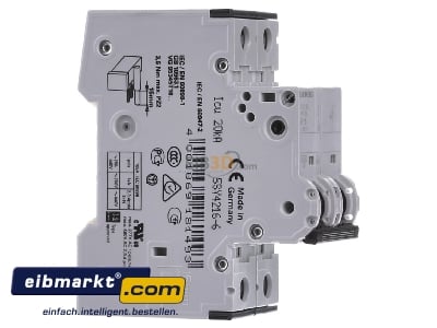 View on the left Siemens Indus.Sector 5SY4216-6 Miniature circuit breaker 2-p B16A
