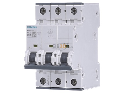 Front view Siemens 5SY4310-6 Miniature circuit breaker 3-p B10A 
